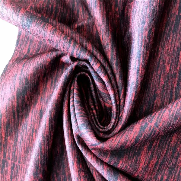 100% recycle polyester knitted print recycle fleece fabric