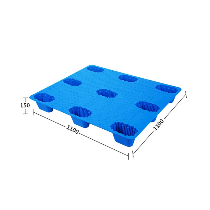 anti-slip pattern plastic stratis pallets one-time blow molding hdpe pallet Strong back stiffening ribs  warehouse plastic tray