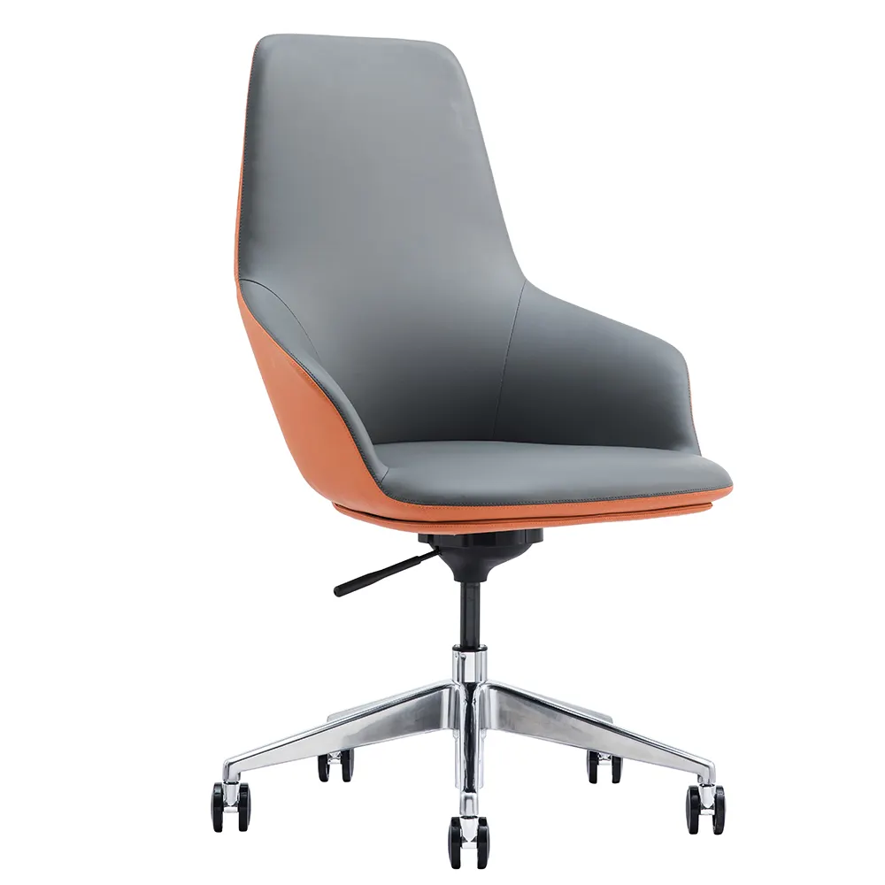Натуральный 360 Поворотный офисный стул босса из кожи, подъемный стул для посетителей для отеля