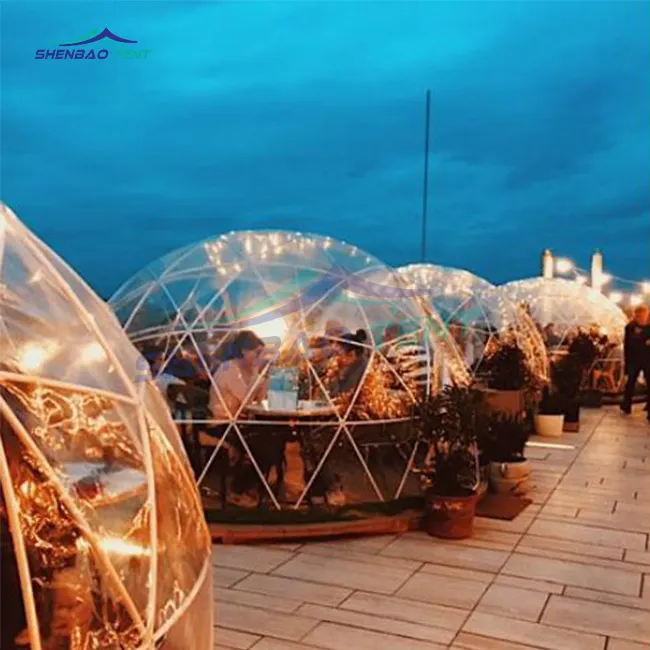 4m 5m Sealed Transparent Dome Tent for restaurant garden for sale