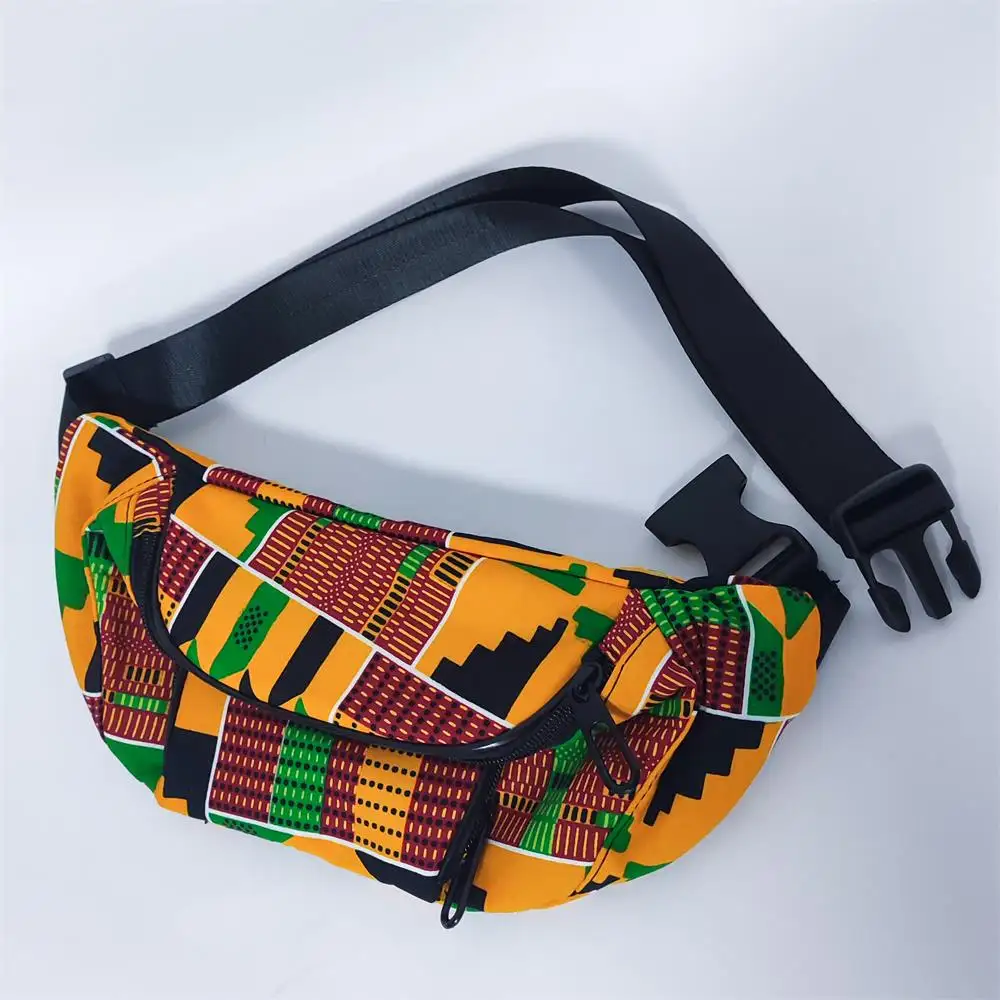 2021 Wholesale various styles waist pack fashion Portable unisex bag African print waist bag