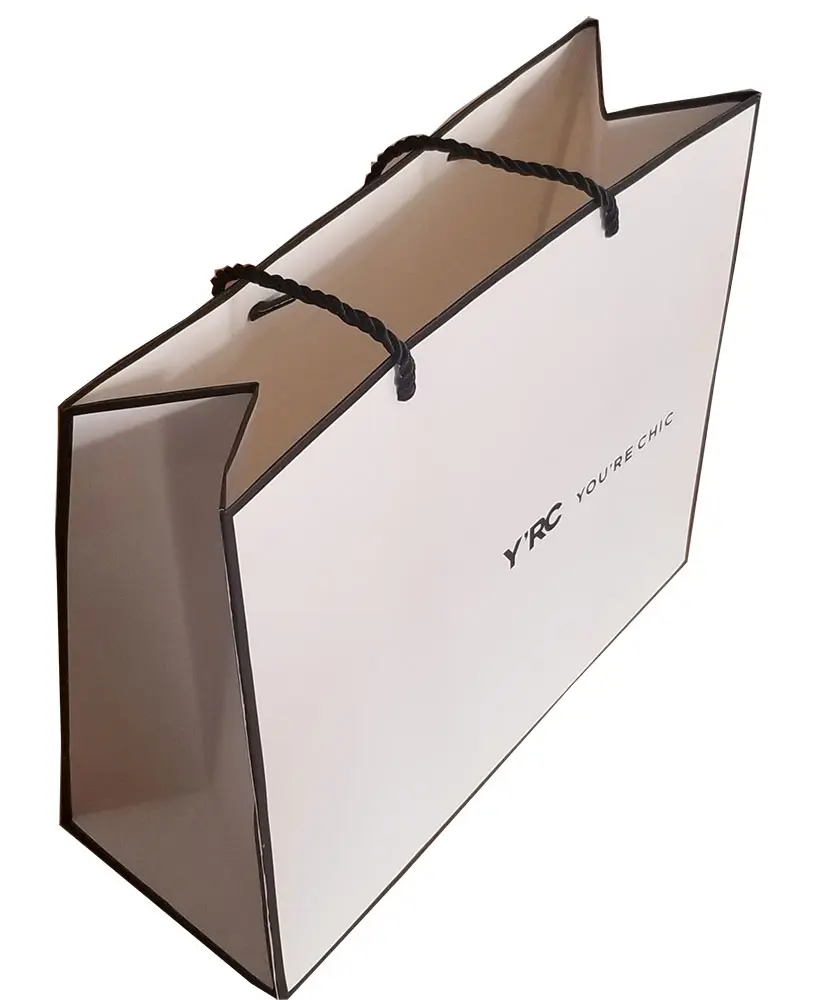 Белый бумажный мешок торговый бумажный мешок с изготовленным на заказ логосом