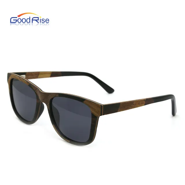 Новинка роскошные деревянные бамбуковые солнцезащитные очки ручной работы винтажные квадратные ламинированные деревянные солнцезащитные очки UV400