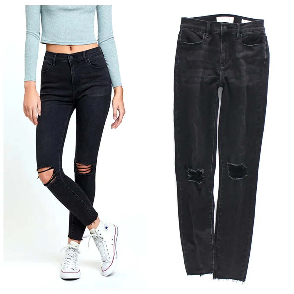 GZY, оптовая продажа, дизайнерские дешевые женские джинсы черного, синего цветов, женские узкие джинсы