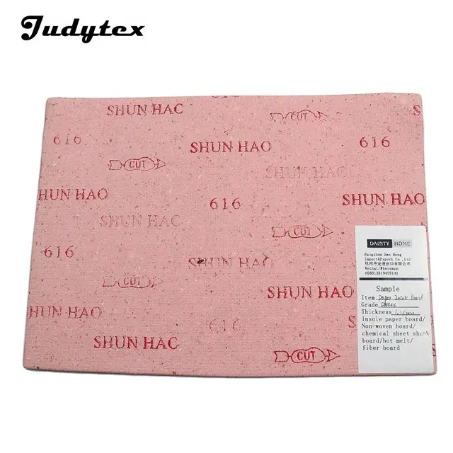 Pakistani Style Cheapest Price Light Pink Paper Insole Board For Sports Shoe Comfort Paper Board Sport Insole Midsole