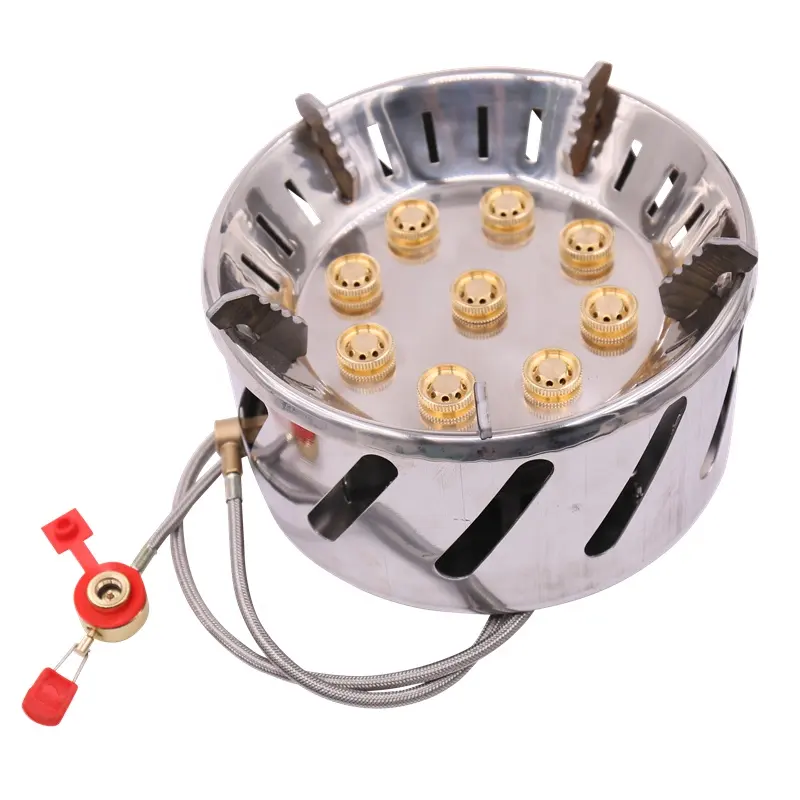 Top sell factory direct sales high-power nine eyes outdoor 9 heads nine cores camping stove Volcano furnace gas stove burner