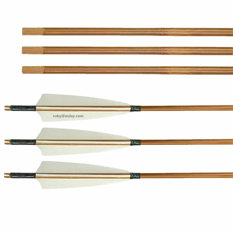 30~35# consistent diameter  bamboo shooting arrows without tips traditional archery bow and arrows