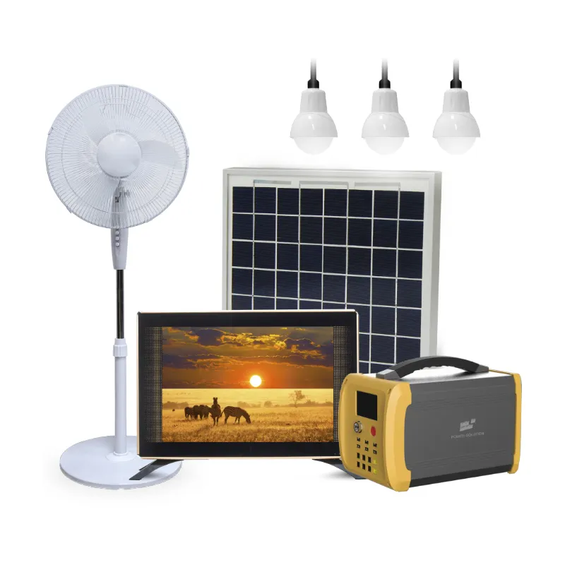Домашнее освещение, зарядное устройство для ноутбука на солнечной батарее, телевизор, вентилятор, зарядка мобильного телефона, многофункциональная портативная солнечная энергетическая система