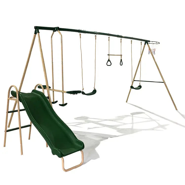 Swing Set Outdoor New Hot Sale Outdoor Plastic Slide Swing Set For Baby