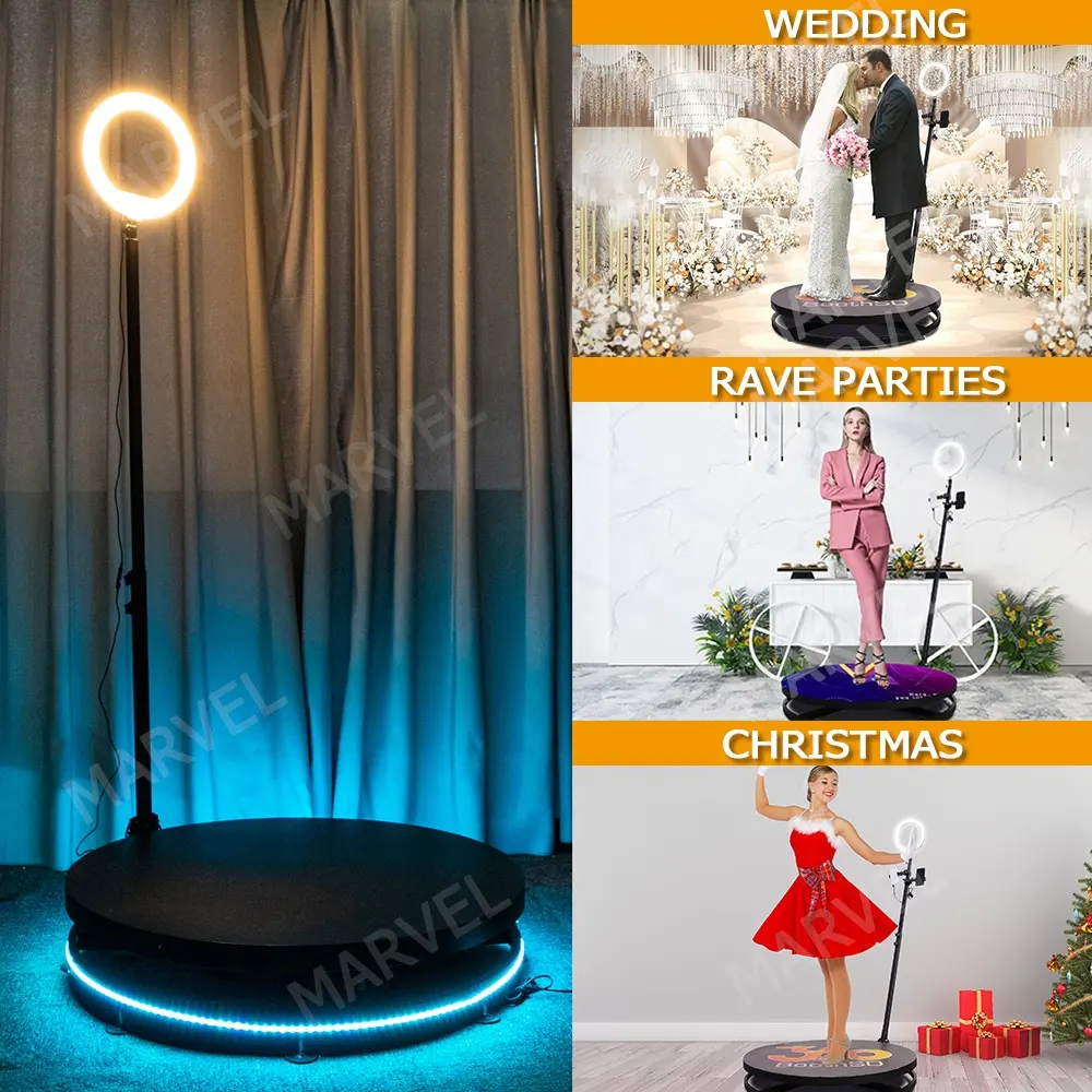 Wholesale Portable 360 Led Electric Photobooth Photo Booth Enclosure Machine Photo Booth Kiosk Mirror Photo Booth