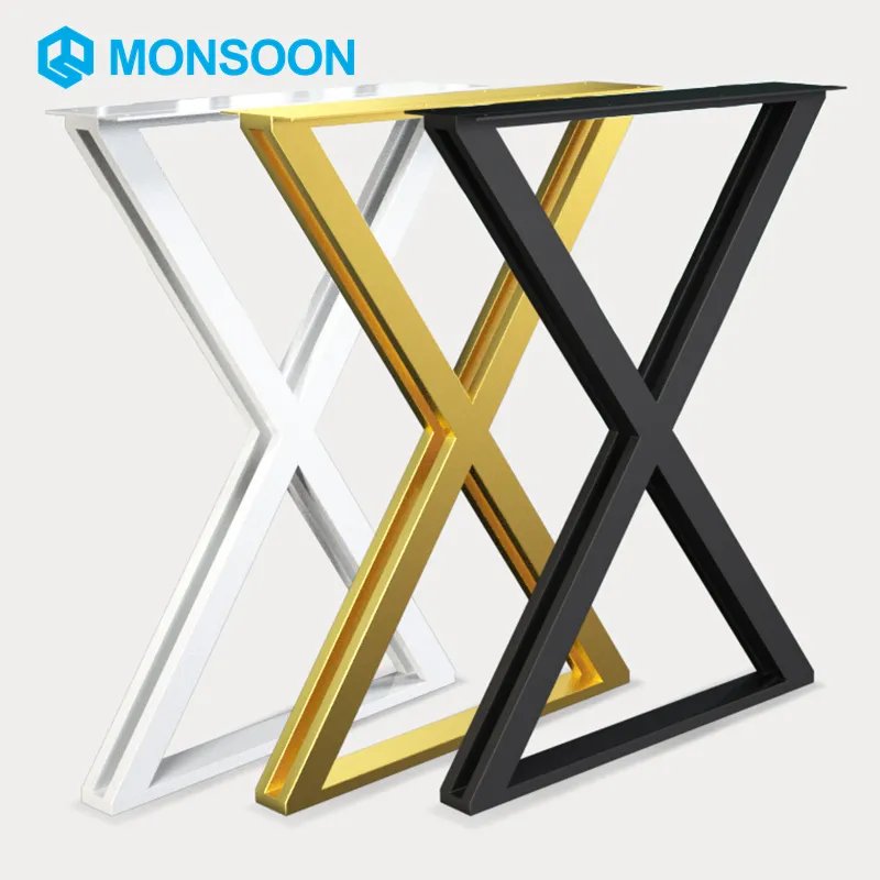 Wholesales X Shaped Different Size Steel Metal Dining Table Leg iron stainless steel desk legs for coffee table