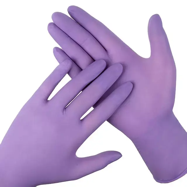 Нитриловые перчатки для уборки дома, толстые одноразовые перчатки фиолетового цвета Palmwell