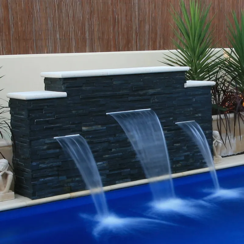 Factory acrylic waterfall blade cascade water feature spillway fountain spillways