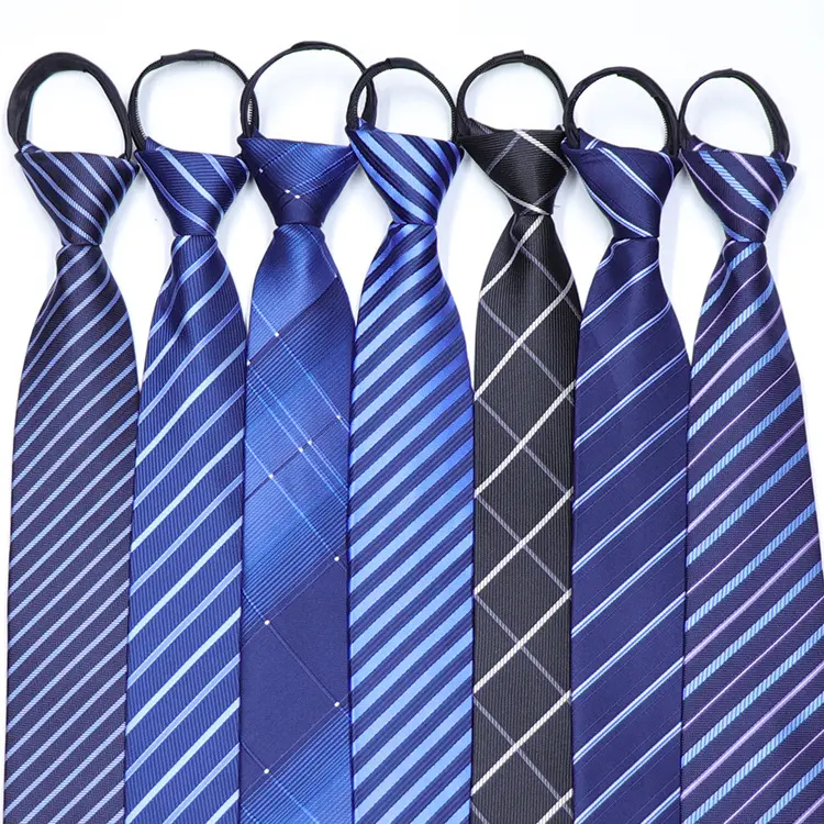 Men's PreTied Adjustable Zipper Neck Tie