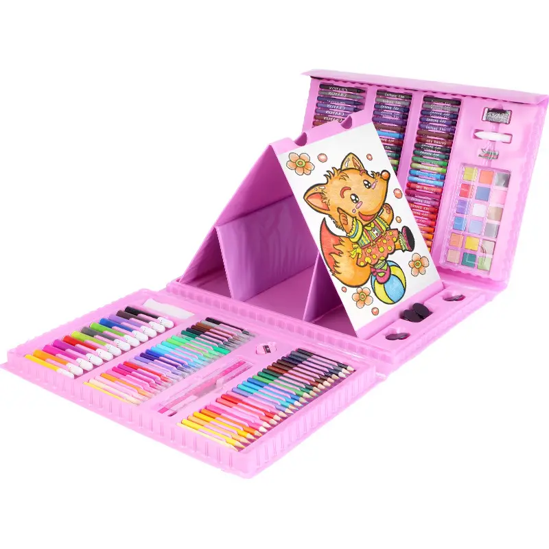 Great Gift 208 Pieces Arts and Crafts Kit Stationary Set watercolor pen for Kids