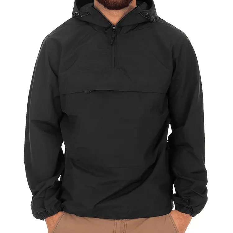 Оптовая продажа, мужская куртка-ветровка черного цвета на молнии, нейлоновый пуловер с принтом