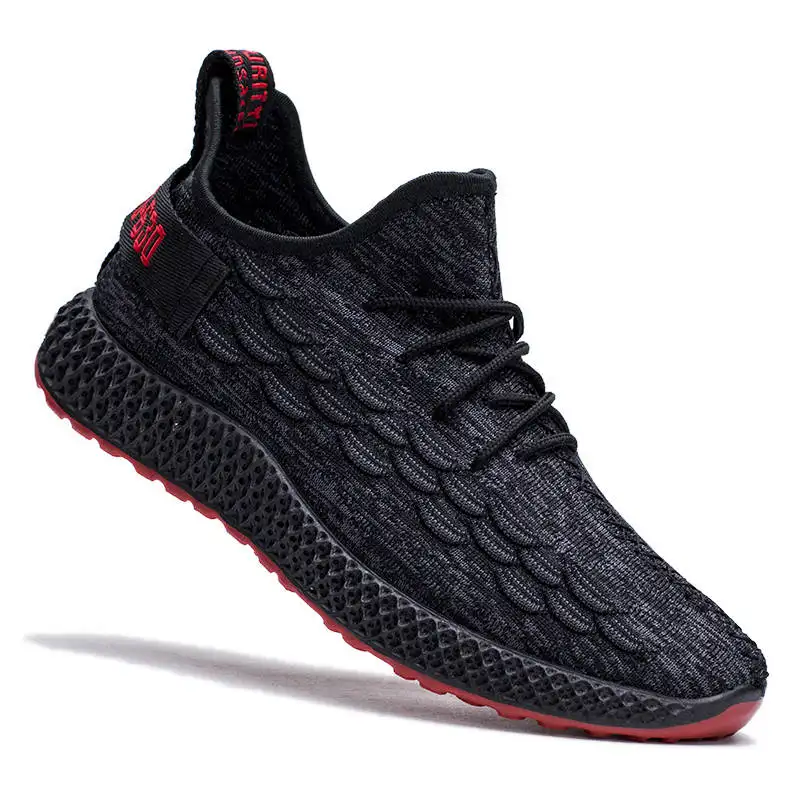 2020 Fashion New Designs Excellent European Style Fly Knitted Mesh Sports Shoes For Men