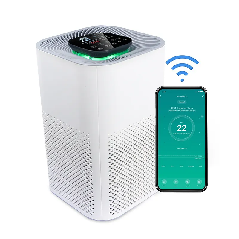 Портативный Wi-Fi умный малошумный очиститель воздуха для дома с истинным фильтром HEPA H13 hepa фильтр очиститель воздуха