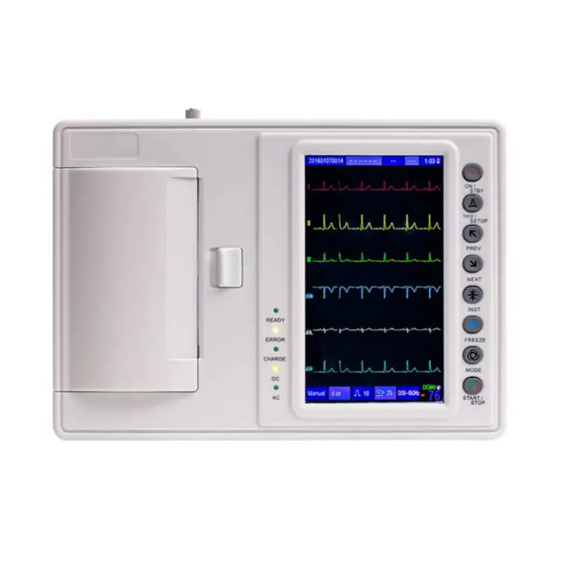 6-канальный цифровой электрокардиограф с сенсорным экраном MK-1206A такой же автоматический и точный диагноз больницы