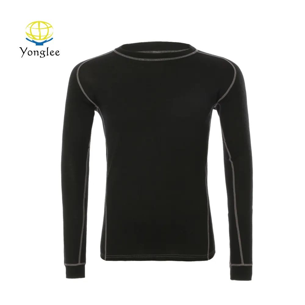 Multi-functional Men's Hiking Winter Thermal Long Sleeve 100% Merino Wool Underwear