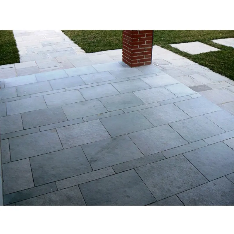 China Blue Limestone Flamed Flagstone Pavers