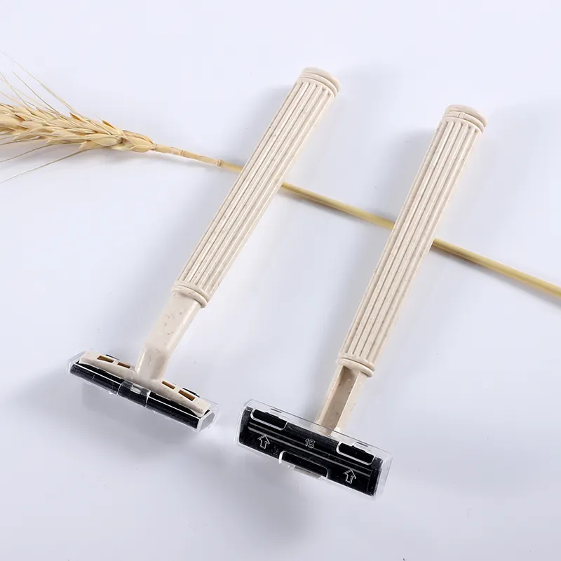 Изготовленная на заказ биоразлагаемая деревянная ручка для бритья прямая Безопасная бритва