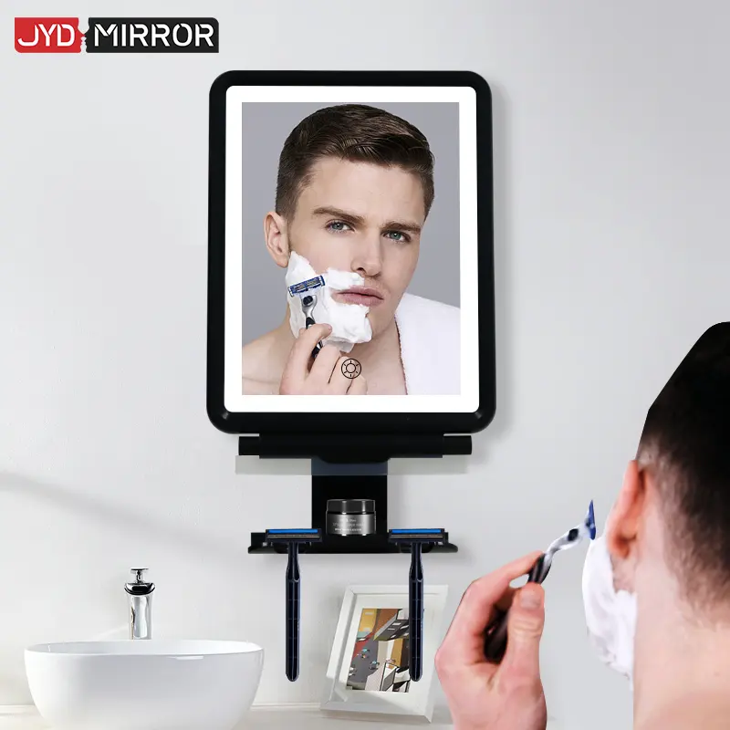 Touch Bathroom Hanging Vanity Lighted Wall Mount With Light Makeup Fogless For Shaving Led Shower Mirror