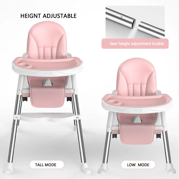 Multipurpose New Portable Dinning Plastic Adjustable Seat Multifunction Baby High Chair For Feeding