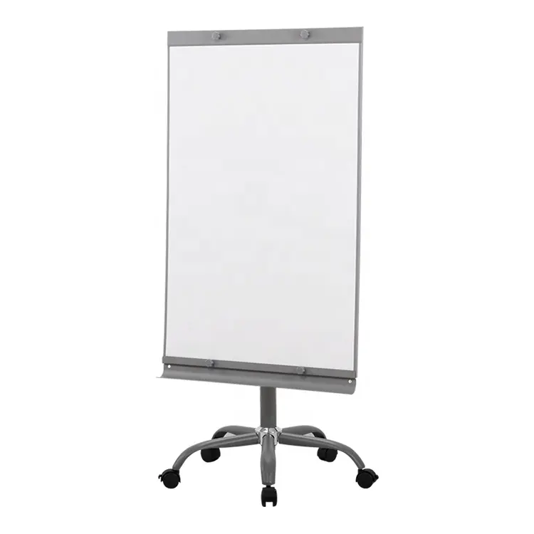 Portable mobile magnetic dry erase whiteboard flipchart easel height adjustable movable flip chart white board with stand