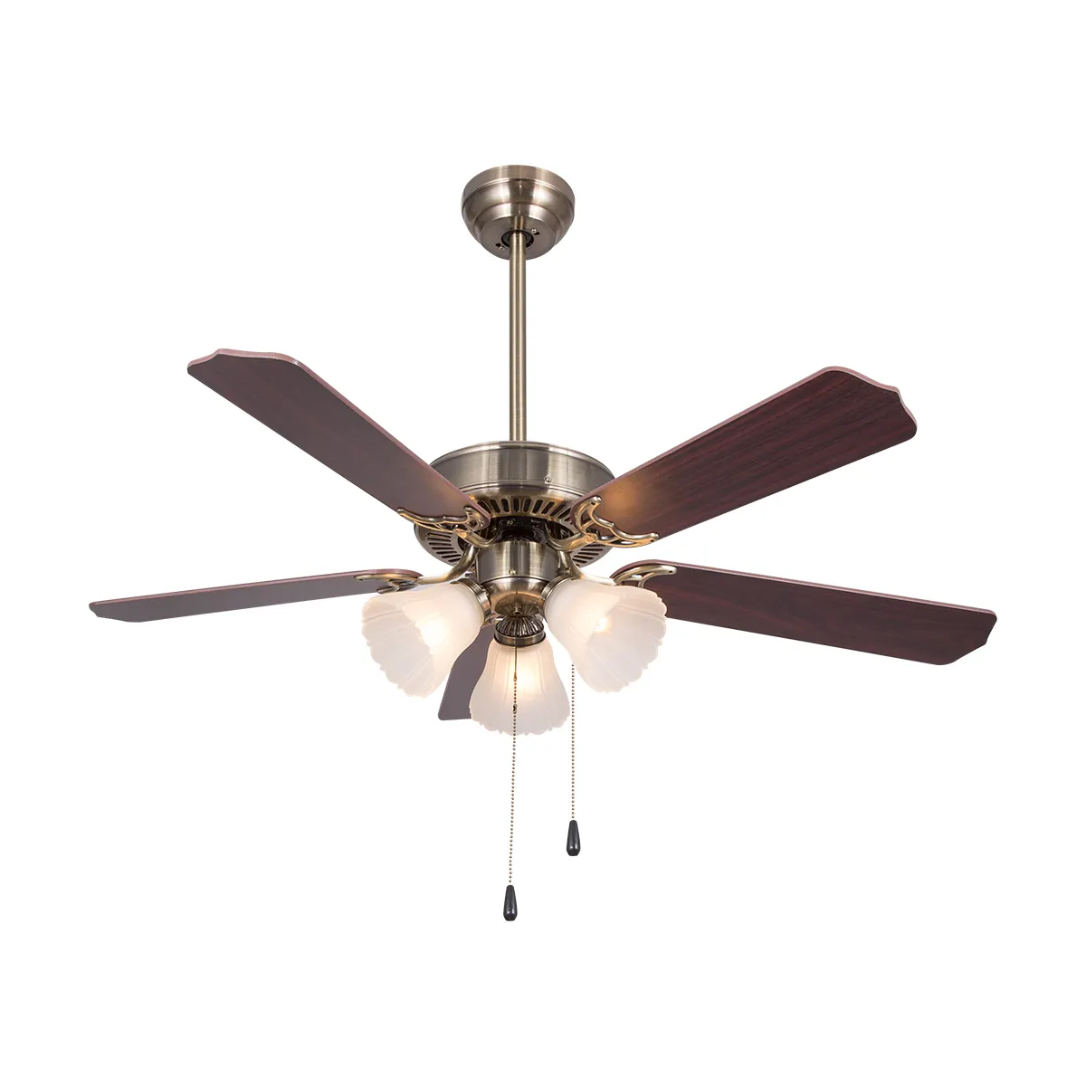 Zheng's royal Custom logo ceiling fan with led light vintage ceiling fan