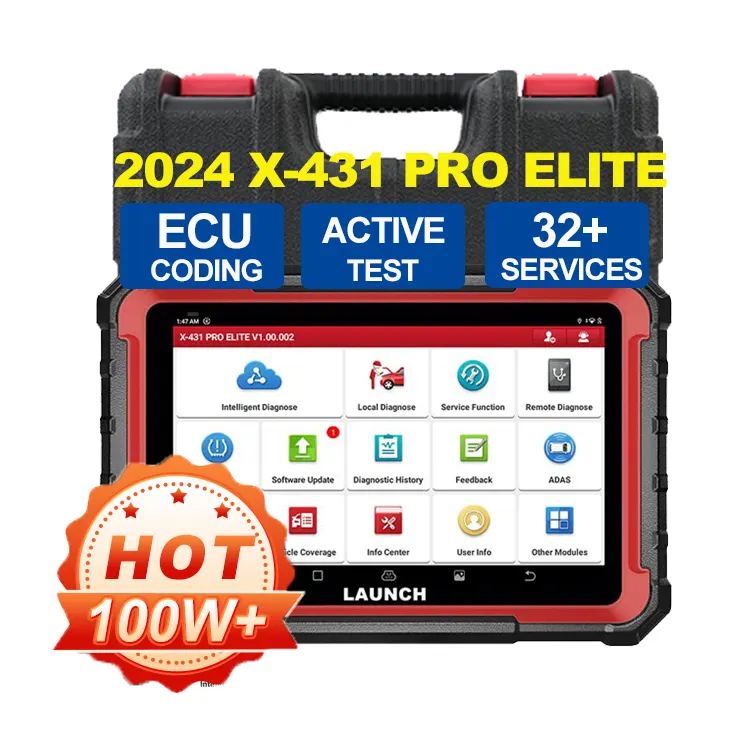 LAUNCH X431 PRO ELITE X-431 PRO OBD2 сканер транспортного средства ECU онлайн кодирование инструмент двунаправленного сканирования OBDII считыватель автомобилей