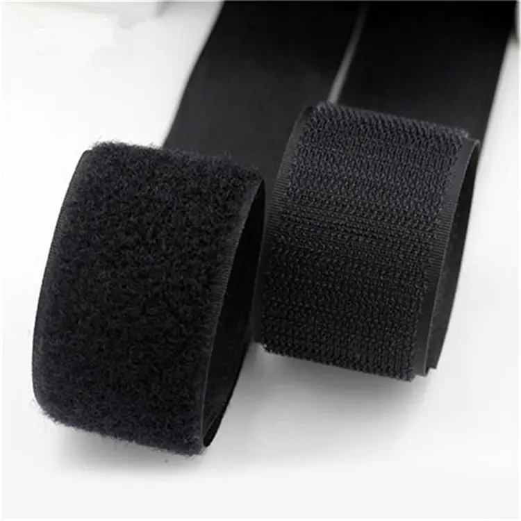 Made In China Eco-Friendly 100% Nylon 38MM Black White Nylon Hook And Loop Fastener Tape
