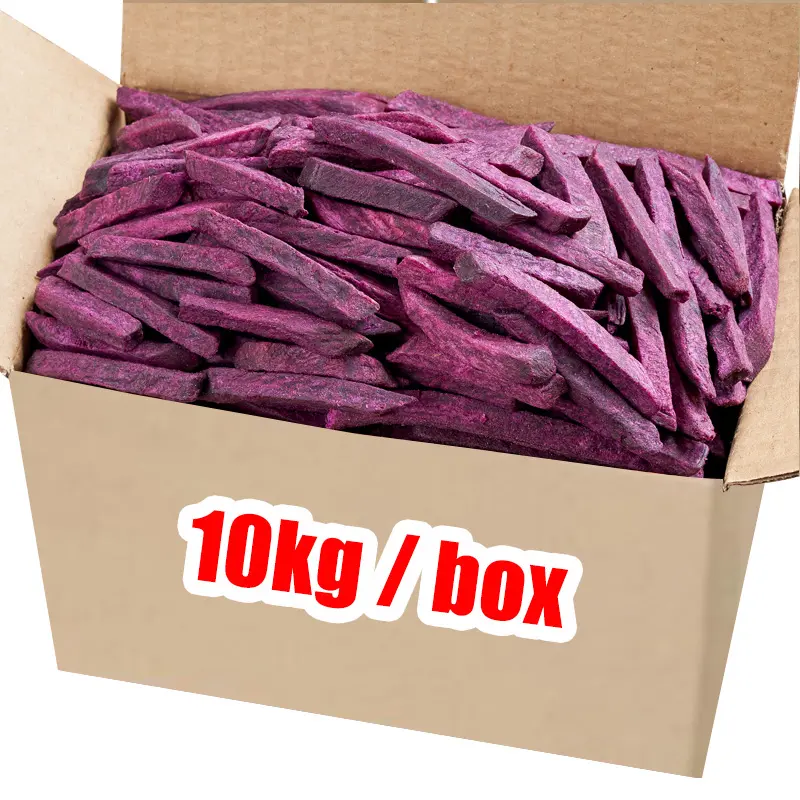 OEM Wholesale Whole Box VF Purple Potato Chips Fries Crisp Snacks Dehydrated Crispy Dried Fruit Vegetables