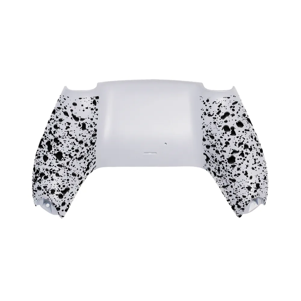 Textured White Bottom Shell 3D Splashing Soft Touch Feeling Cover for PS5 Pro Game Controller