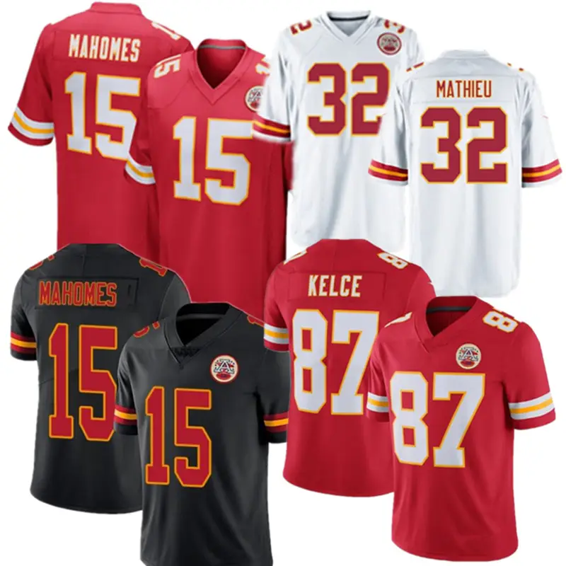 Football Jerseys 15 Mahomes 32 Tyrann Mathieu 87 Travis Kelce 17 Mecole Hardman 10#HILL 25#MCCOY 14#WATKINS