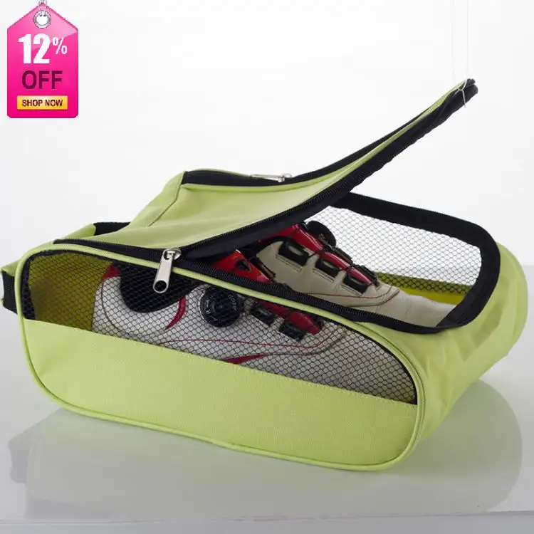 High Quality Custom Waterproof Portable Polyester Shoe Bag Storage Outdoor Sport Golf Travel Shoe Bag