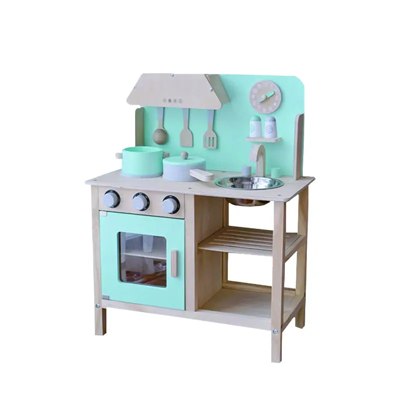 Children's play house kitchen Children Happy Wooden Furniture Kitchen Play Toys