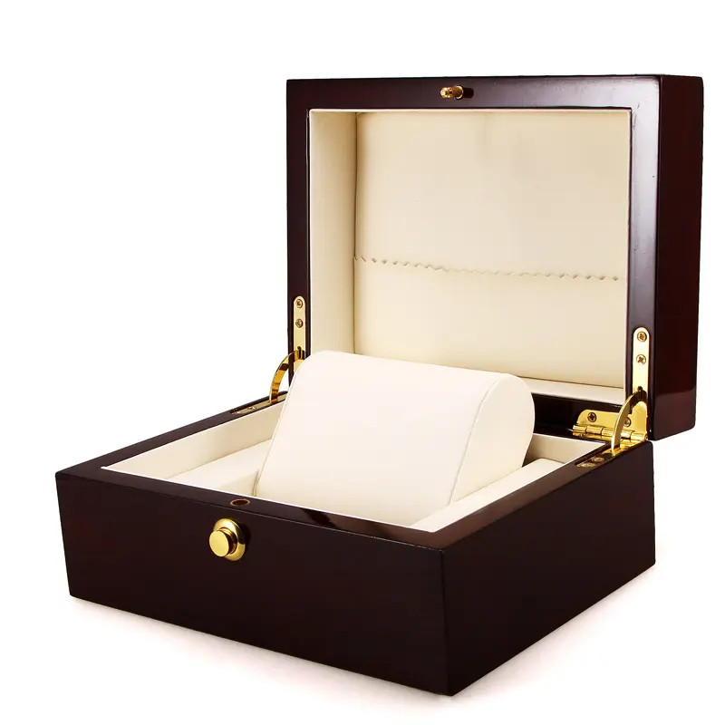 Высококачественная Глянцевая Лаковая коробка для часов, Подарочная коробка для хранения с частным логотипом, деревянная Роскошная упаковочная коробка для часов