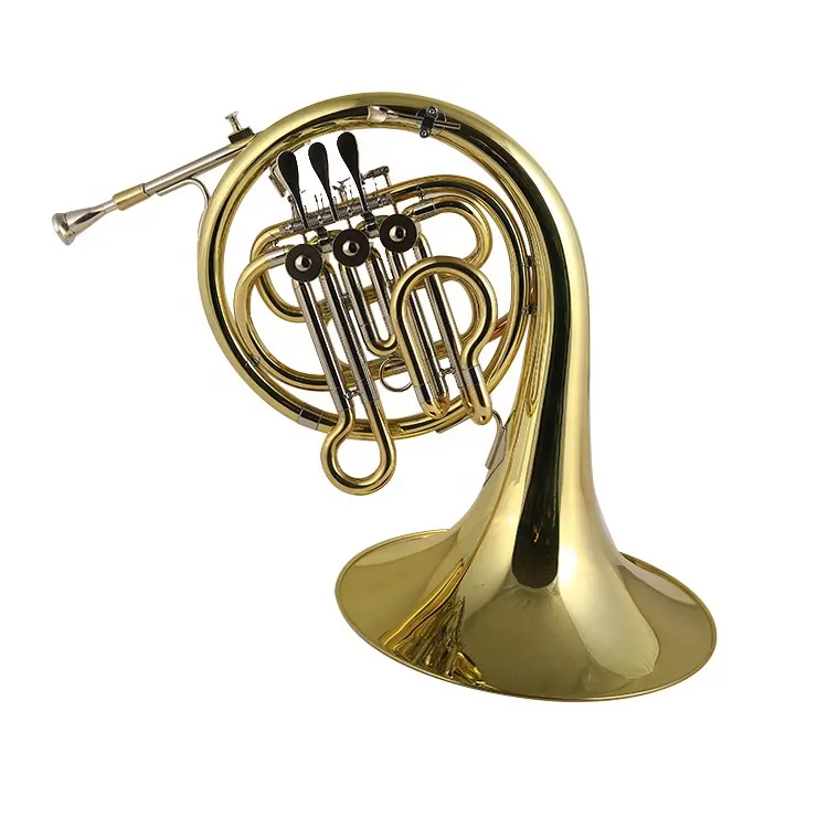 Professional Factory Yellow Brass 3 Keys French Horn With Good Price