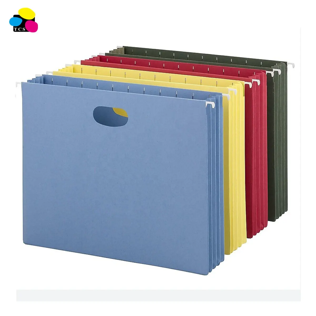 10% recycled Durable paper material 3-1/2" Expansion Letter Size Assorted Colors Hanging File Folders