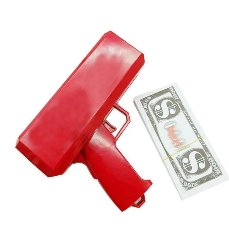 T-Sopu Money Gun Make it Rain Paper Spary Money toy gun, super shooting gun,with 100 cash gun party props