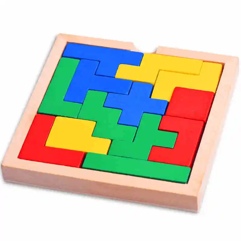 Wooden montessori 3D educational 13 pieces puzzle toys intelligence toy for daycare