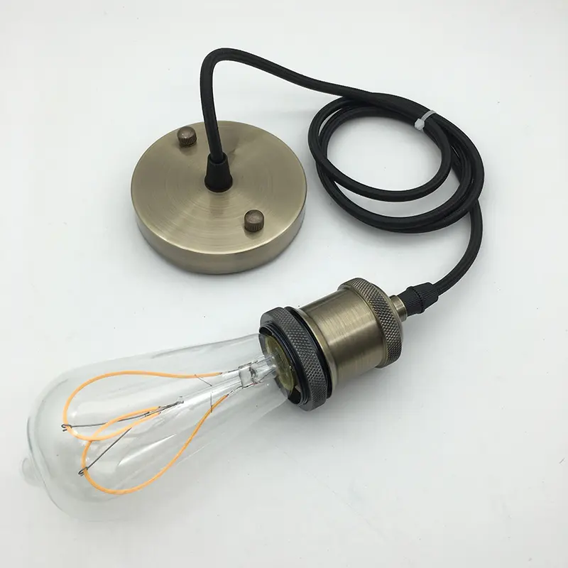 E26 E27 Lamp holder Edison Bulb Socket Aluminum Brass Metal Lighting Accessories Vintage Bulb Holder For pendant Lamp
