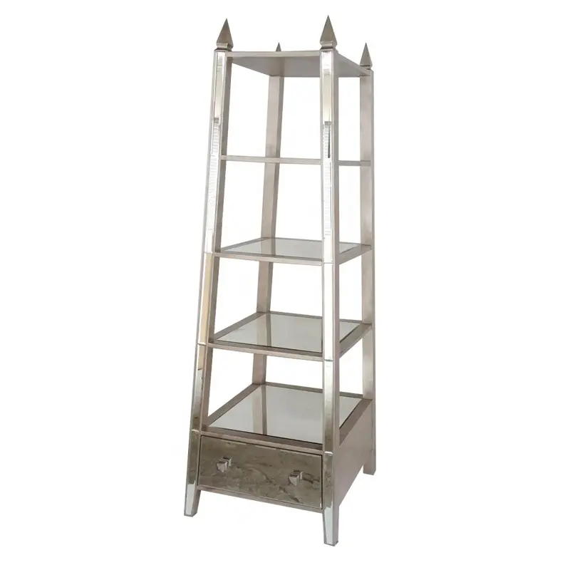 European Style Mirrored Book Shelf