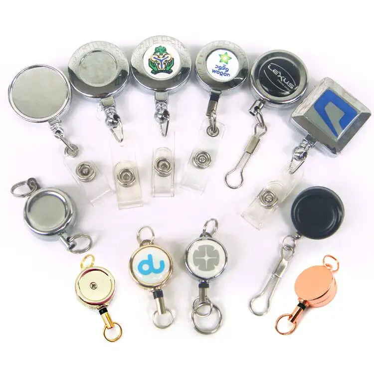 High Quality Heavy Duty Metal Retractable Badge Rreel Metal Retractable Reel Badge Holder