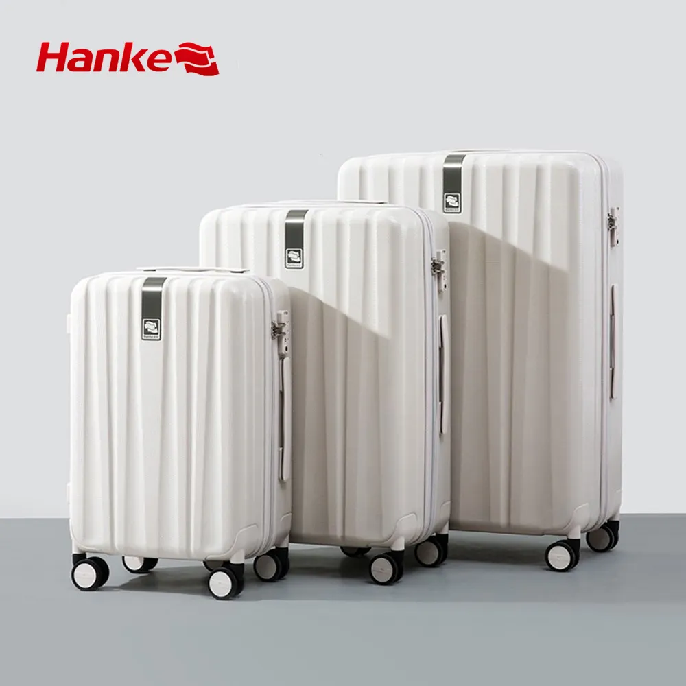 Дорожные сумки Hanke на заказ, чемодан, чемодан, оптовая продажа, жесткий корпус, дорожная тележка, роскошные наборы чемоданов со спиннером