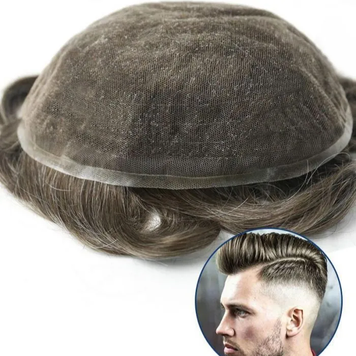 Швейцарский Кружевной натуральный парик #18, индивидуальный парик для волос с французскими кружевами, сменные части человеческих волос, мужской парик