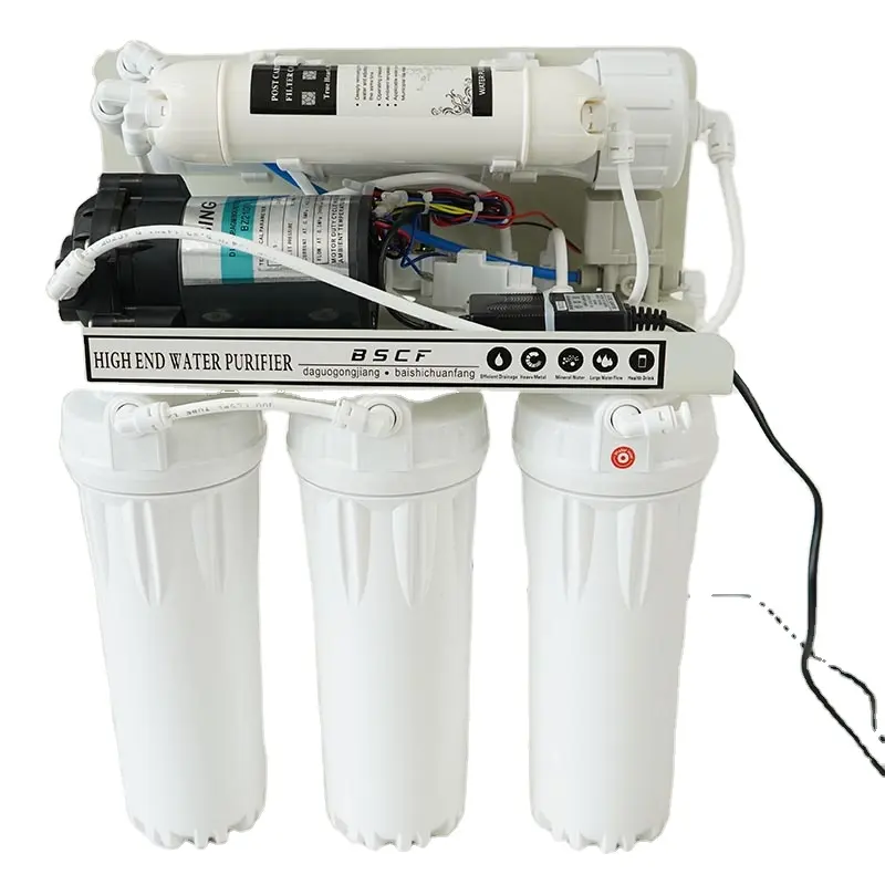 RO reverse osmosis water purifier 75G five-stage filter with pressure bucket kitchen household