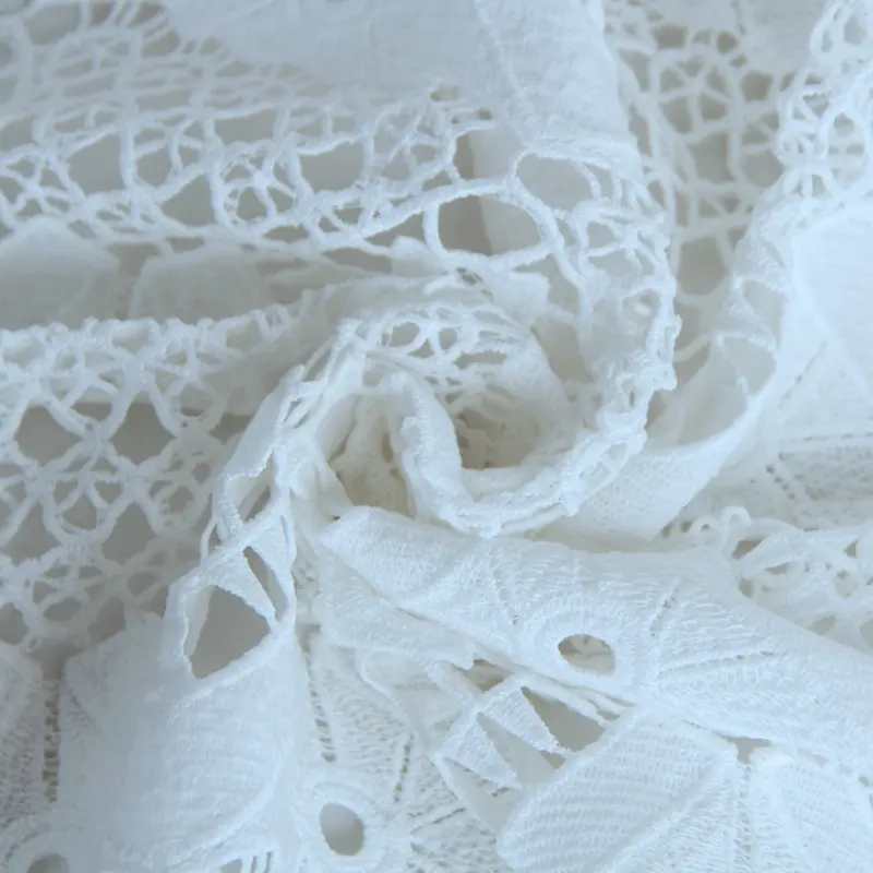 Хлопковая кружевная ткань цвета слоновой кости 140 см, вышитая французская Свадебная белая вуаль для невесты
