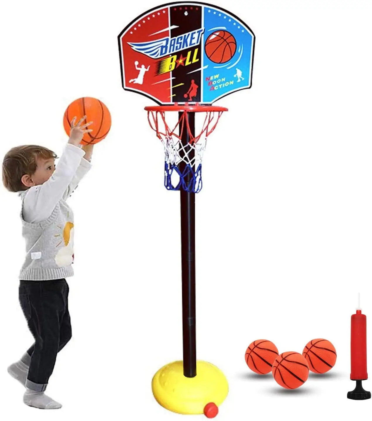 DWI набор баскетбольных игрушек для детей, обучающие игрушки для малышей, баскетбольные кольца, стоячие мини баскетбольные кольца